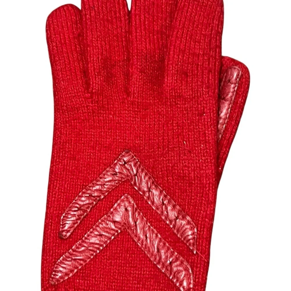 Vintage ARIS Women's Red Gloves One Size